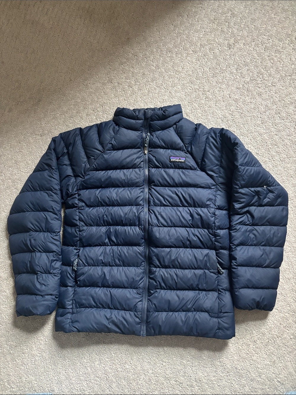 Boys Patagonia Navy Quilted Down Jacket